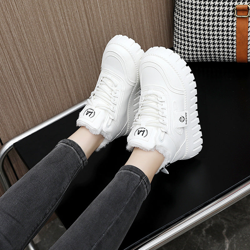 Damen Sneaker High-Top Modisch Gefüttert Rutschfest