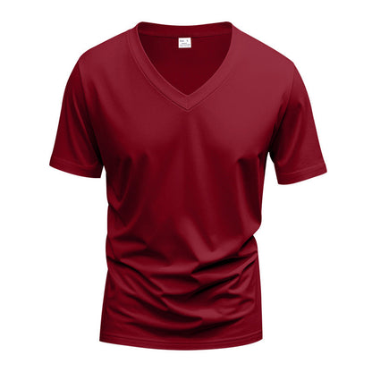 Herren T-Shirt V-Ausschnitt atmungsaktiv Sportlich