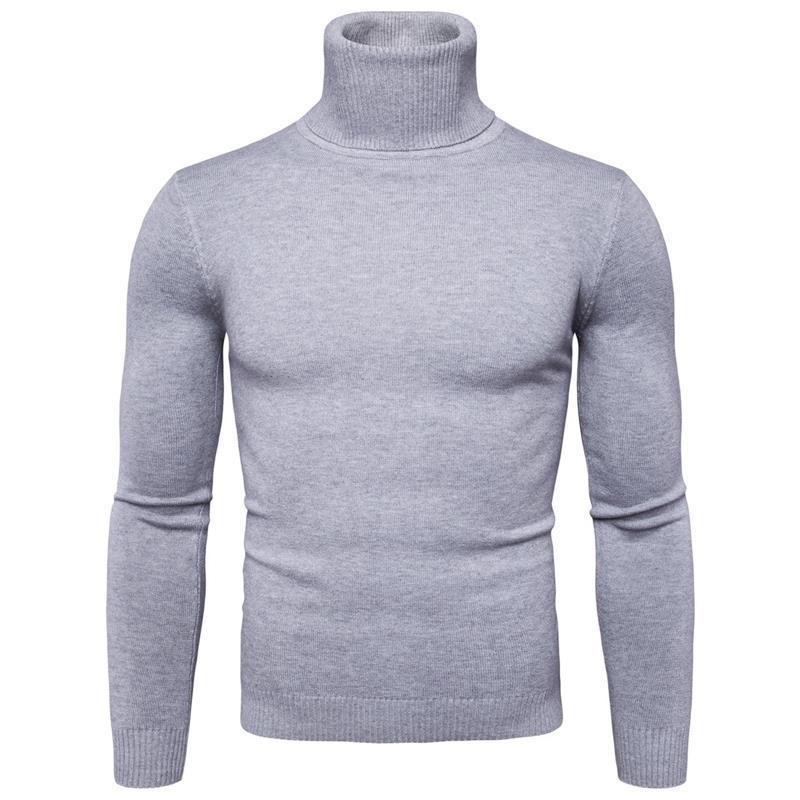 Herren Rollkragenpullover Fein Strick Hochwertig Elegант