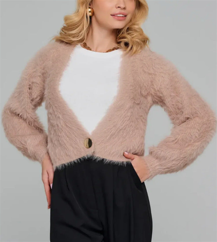 Weiche Strickjacke Damen Oversized Flauschig