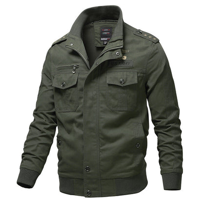 Herren Feldjacke Modern mit vielen Taschen Samtkragen