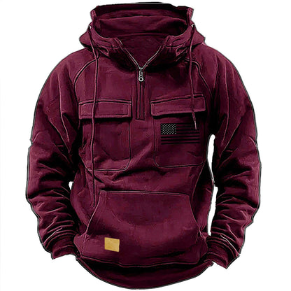 Herren Kapuzenpullover Funktionell Mit Taschen