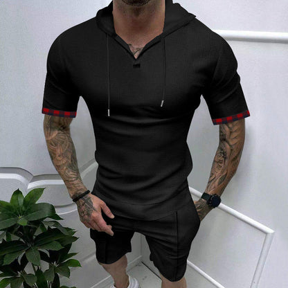 Moderne Sportbekleidung Herren Kurze Hose Kapuzenjacke