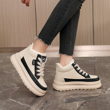 Damen Sneaker Warm Bequem Flauschig Innenfutter