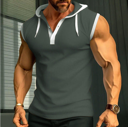 Herren Sportshirt Ärmellos Atmungsaktiv Leicht