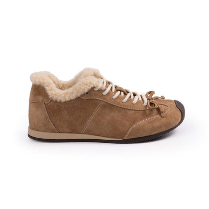 Damen Sneaker Komfortabel Flauschig Modern