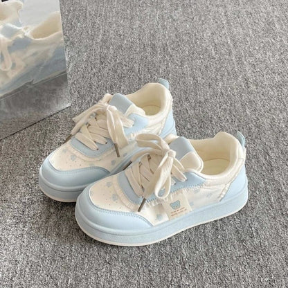Damen Schnürsneaker Weich Bequem Verspielt
