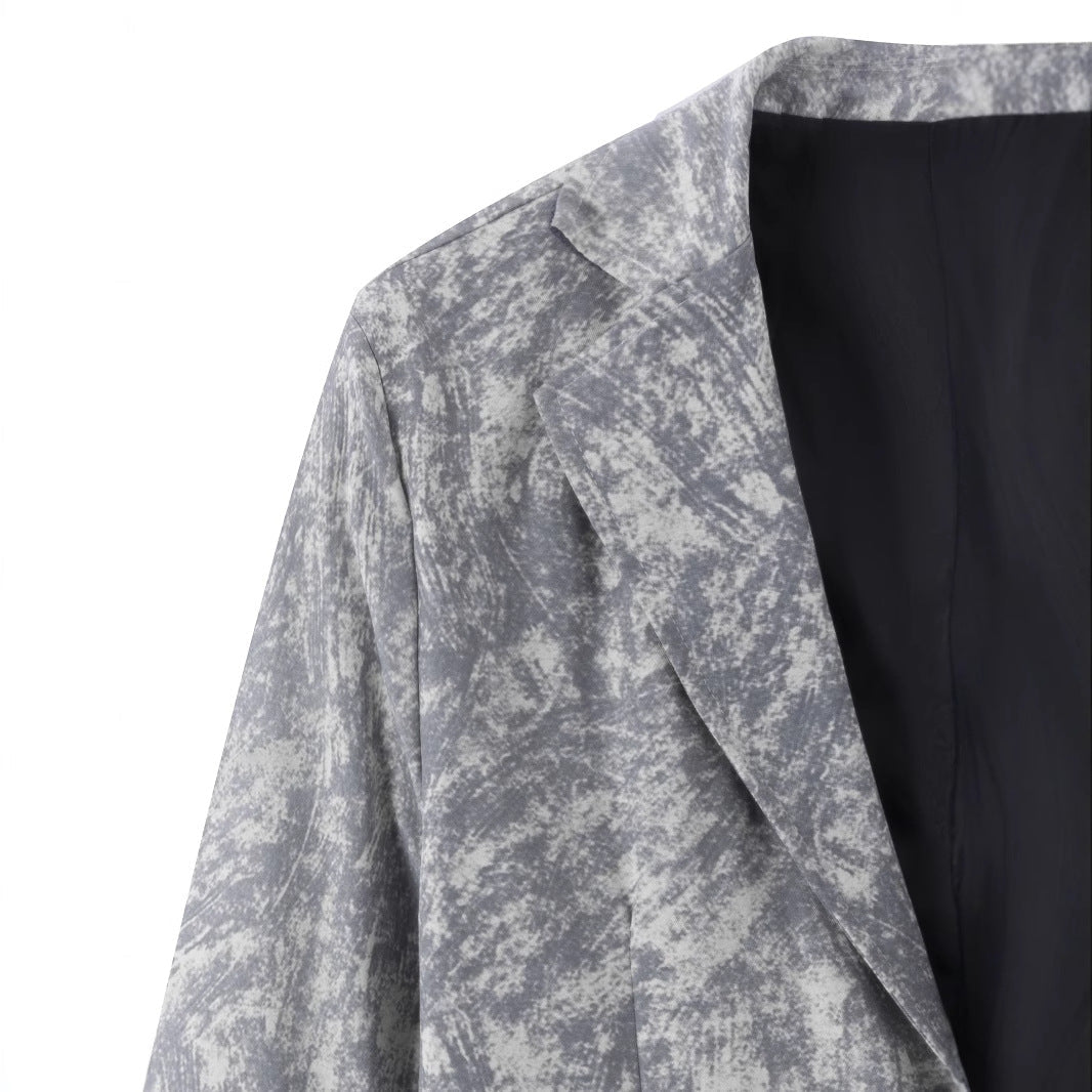 Herren Blazer Modern mit Grafik Muster Slim Fit