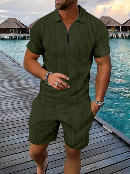 Herren Anzug Reißverschluss Freizeitanzug Modern
