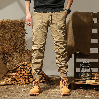 Herren Cargo-Hose Sportlich Elastisch Mehrere Taschen - BerlinGlamour