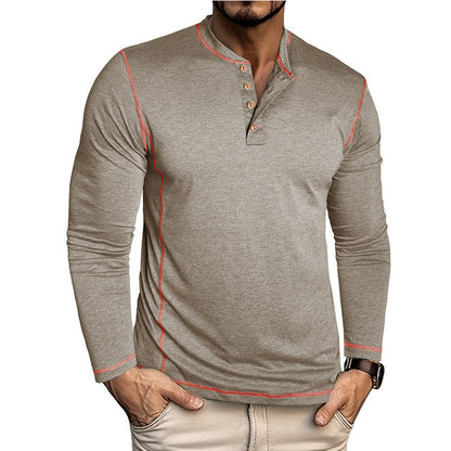Elegantes Herren Langarmshirt mit Knöpfen Modern