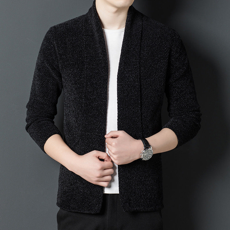 Herren Strickjacke Modern Kuschelig Hochkragen