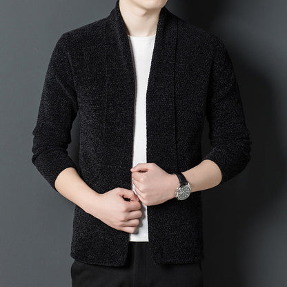 Herren Strickjacke Modern Kuschelig Hochkragen