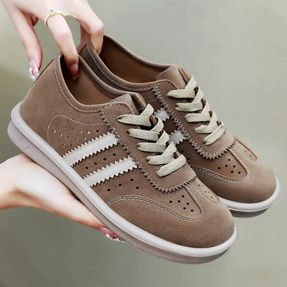 Damen Sneaker Weich Wildleder Bequem