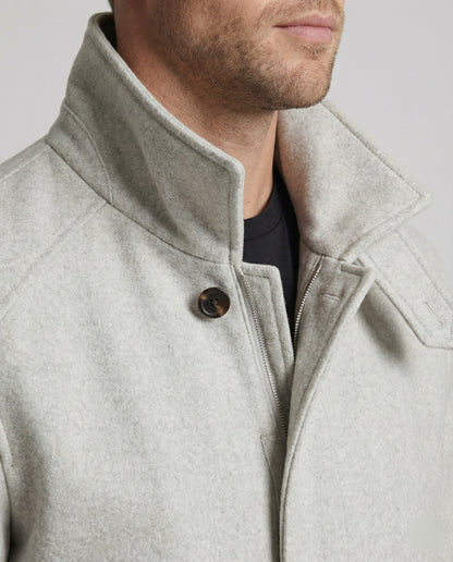 Herren Blouson Kurz Wollmix Stehkragen Taillengürtel