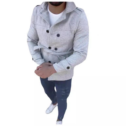 Herren Trenchcoat Jacke Modern Funktionell Wasserabweisend