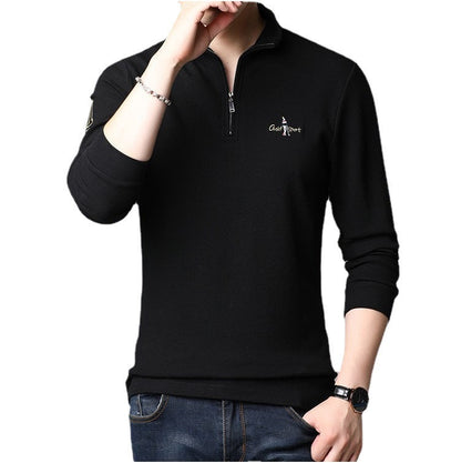 Herren Pullover Stehkragen Modern Reißverschluss Fein