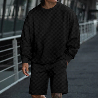 Herren Freizeitanzug Modernes Check-Design Casual