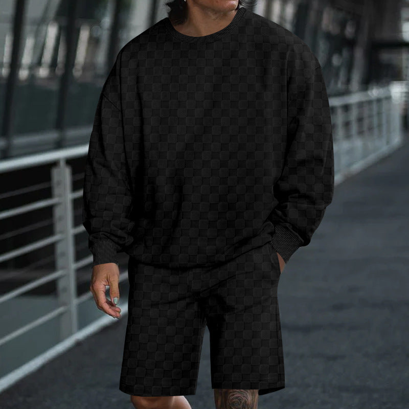Herren Sportswear Set Sweatshirt Shorts Bequem