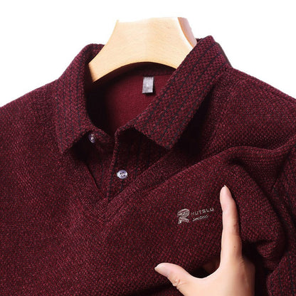 Herren Pullover Eleganter V-Ausschnitt Klassisch Berlin Style