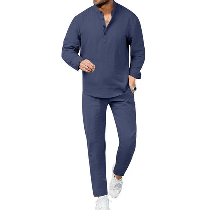 Herren Freizeitanzug Modern atmungsaktiv Knopfleisten Design