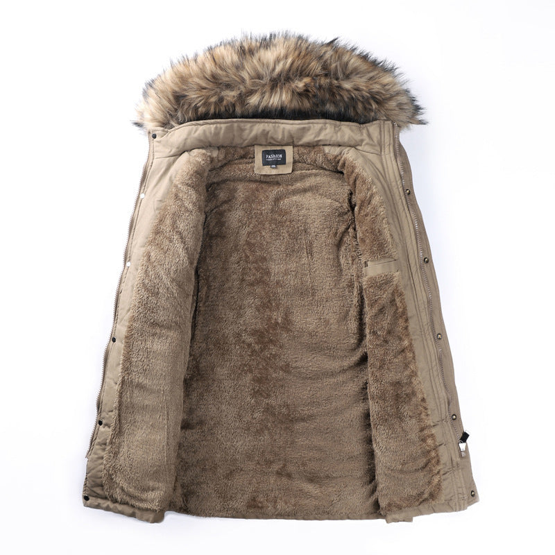 Herren Winterparka Wärmend Mit Abnehmbarer Kapuze
