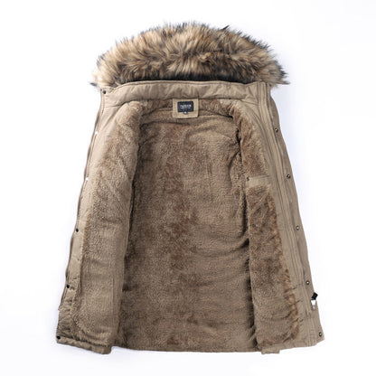 Herren Winterparka Wärmend Mit Abnehmbarer Kapuze