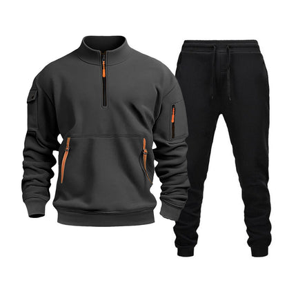 Herren Sportanzug Modern Funktionsanzug mit Taschen