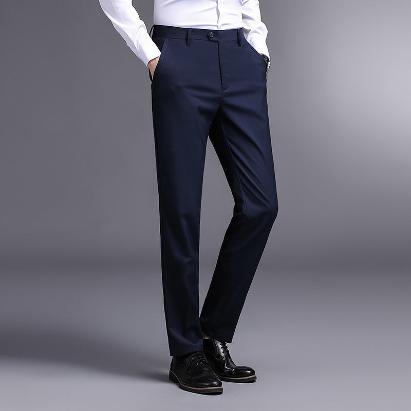 Herren Anzughose Slim Fit Schmale Hose Mit Taschen