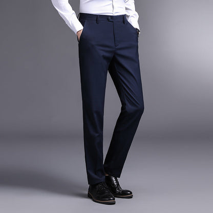 Herren Anzughose Slim Fit Schmale Hose Mit Taschen