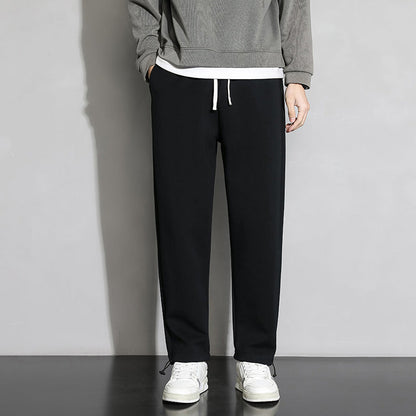 Herren Jogginghose Elastisch Bequem Reißverschluss Taschen