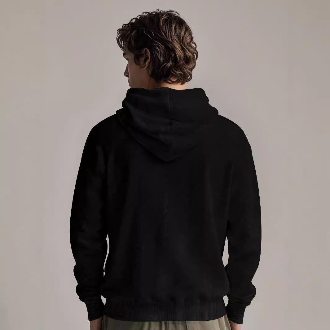 Herren Kapuzenpullover Lässig Mit Kängurutasche Grau