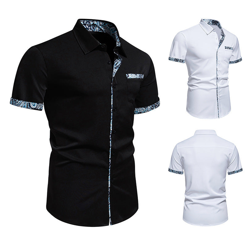 Herren Hemd Modern mit Kragen und Dekorationen Elegant
