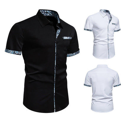 Herren Hemd Modern mit Kragen und Dekorationen Elegant