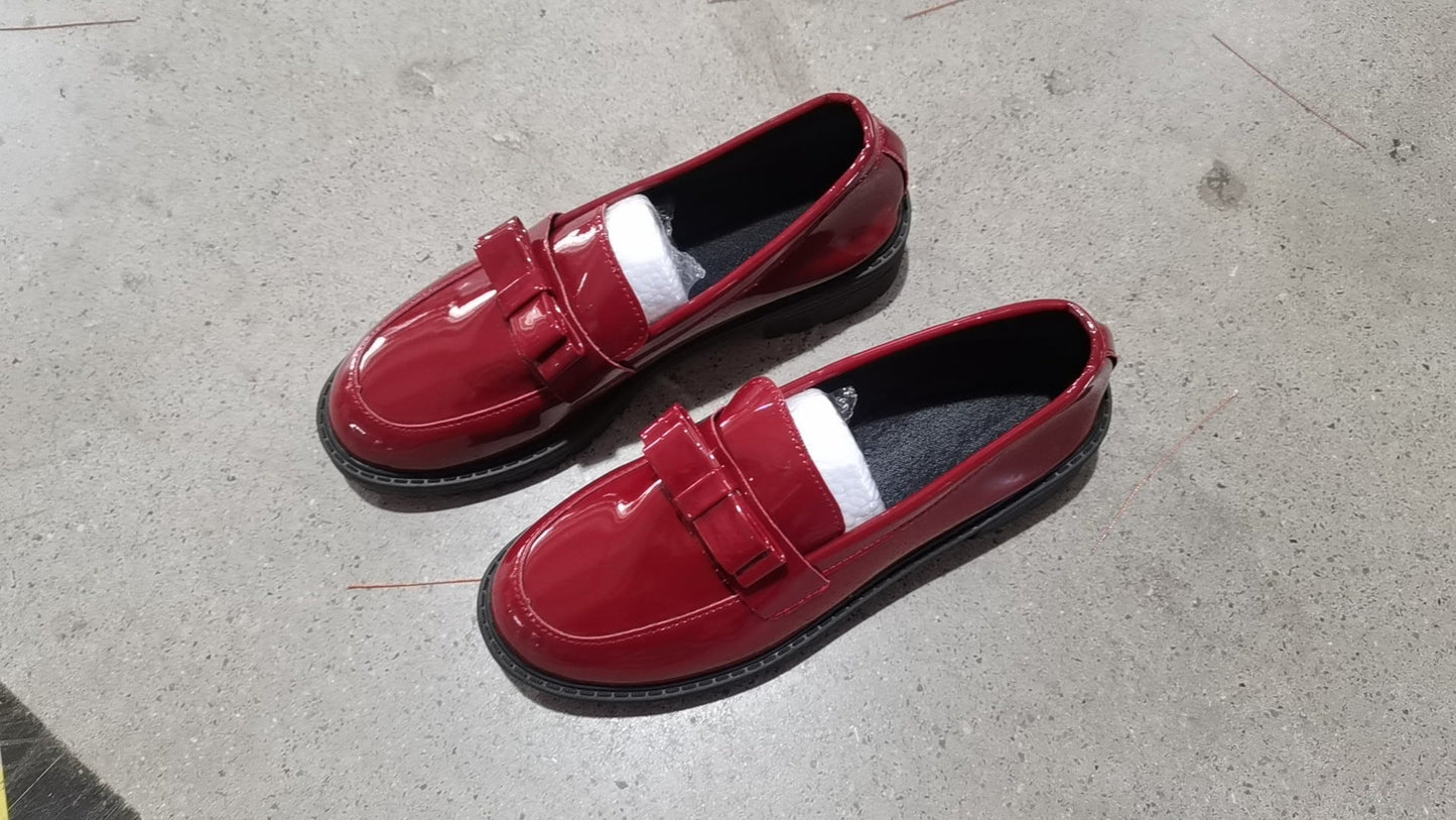 Damen Mokassins Elegantes Schnallen Design Schuhe