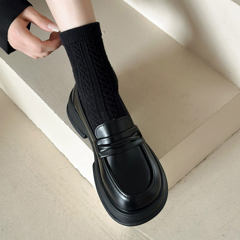 Damen Loafers Plateau Schuhe Stilvoll Robust - BerlinGlamour