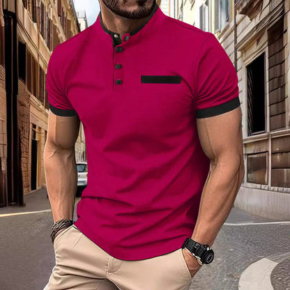 Herren Kurzarm Hemd Modern mit Knöpfen Freizeit