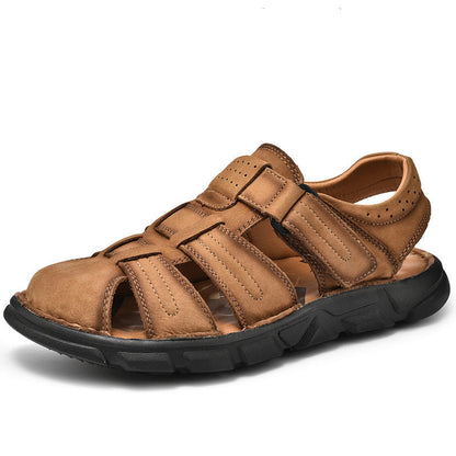 Herren Sandalen Leder Bequem Sommer