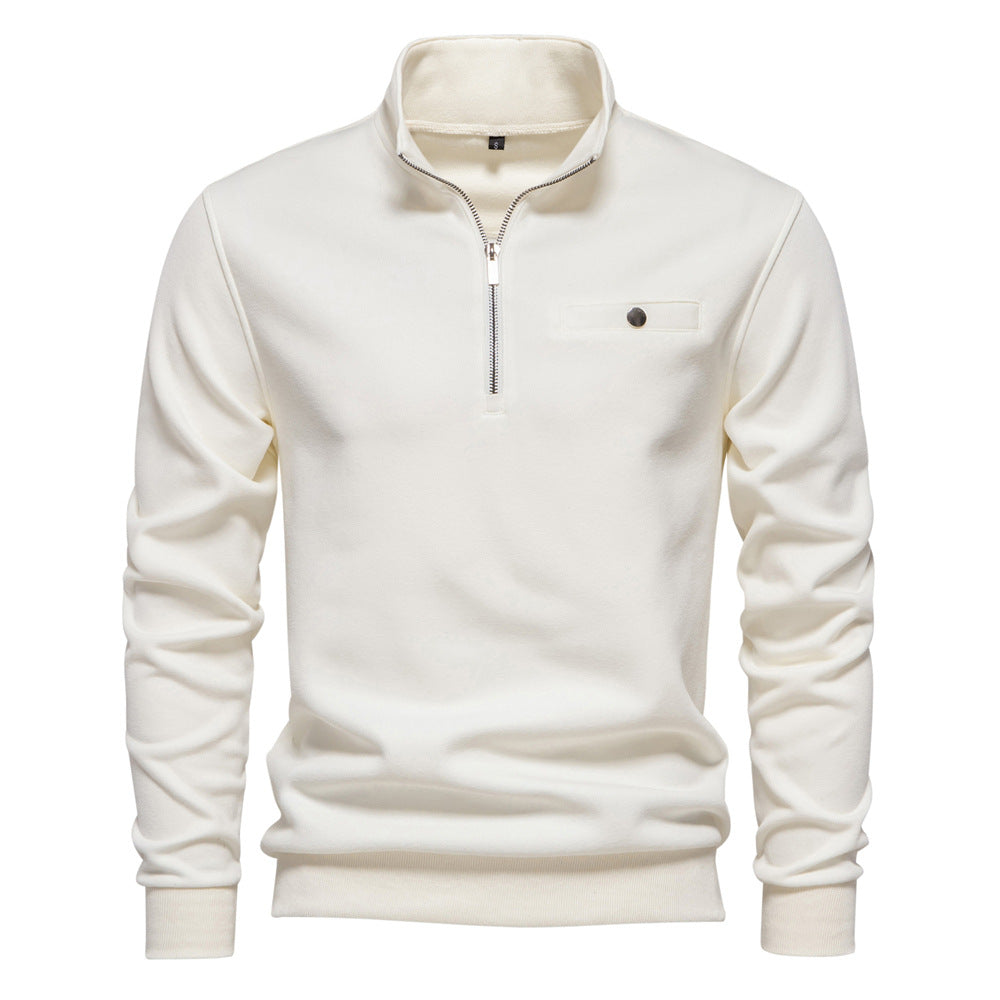 Herren Sweatshirt Stehkragen Modern Streetwear - BerlinGlamour