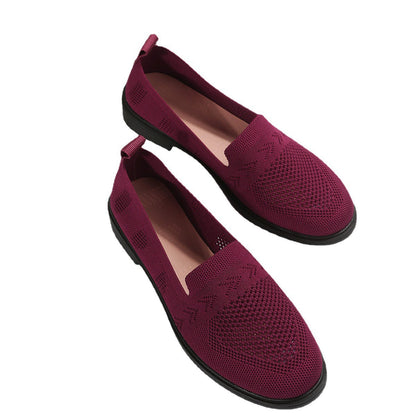 Damen Sneaker Luftig Atmungsaktiv Netzmaterial Weiße Sneakers