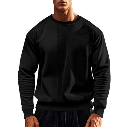 Herren Sweatshirt Sportlich mit Tasche und Logo