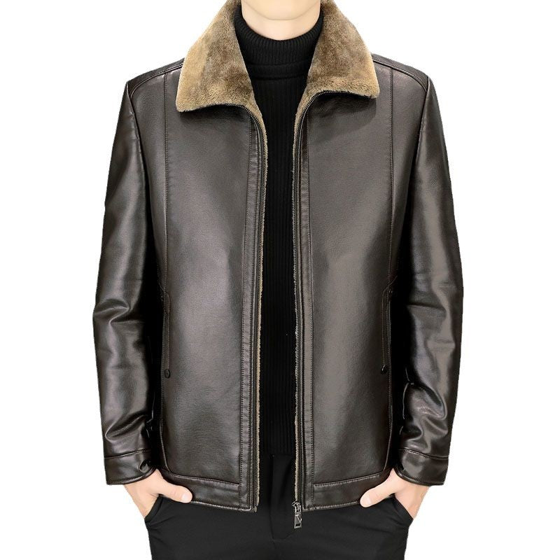 Lederjacke Herren Modisch Mit Weichem Innenfutter
