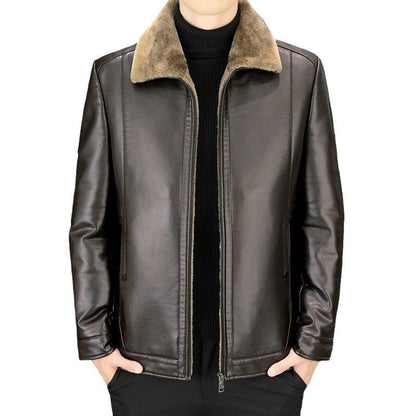 Lederjacke Herren Modisch Mit Weichem Innenfutter