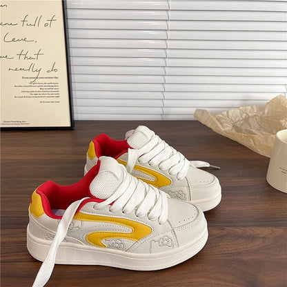 Damen Sneaker Sportlich Bequem Mit Grafikdesign
