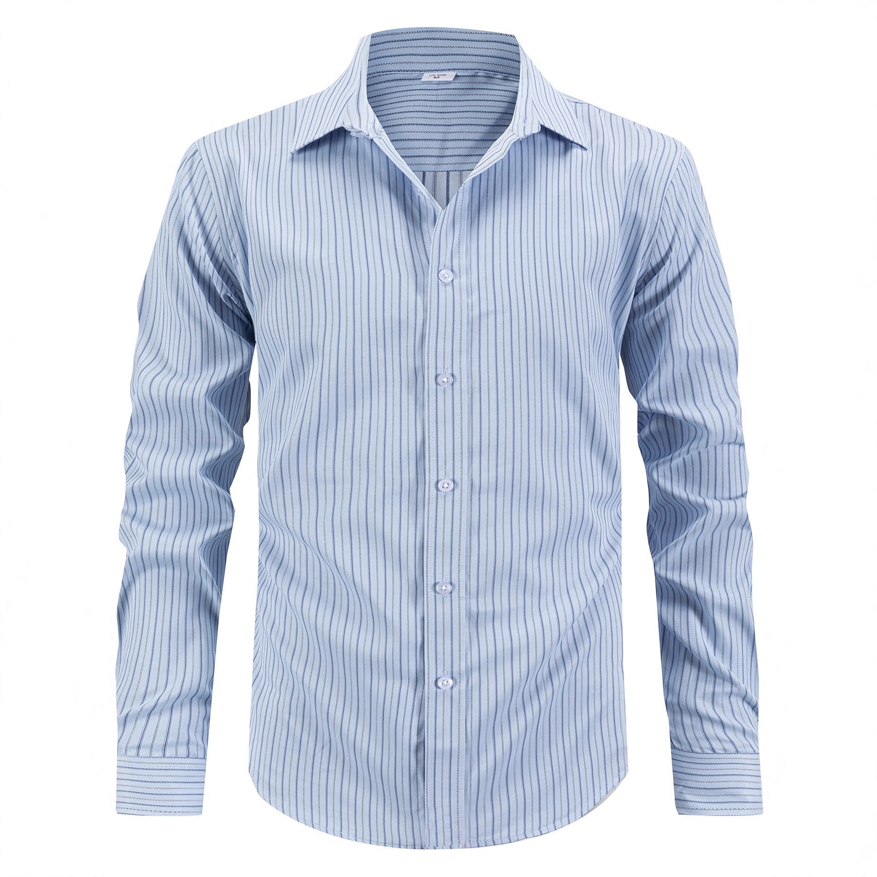 Herren Langarmhemd Modern Slim Fit mit Streifen - BerlinGlamour