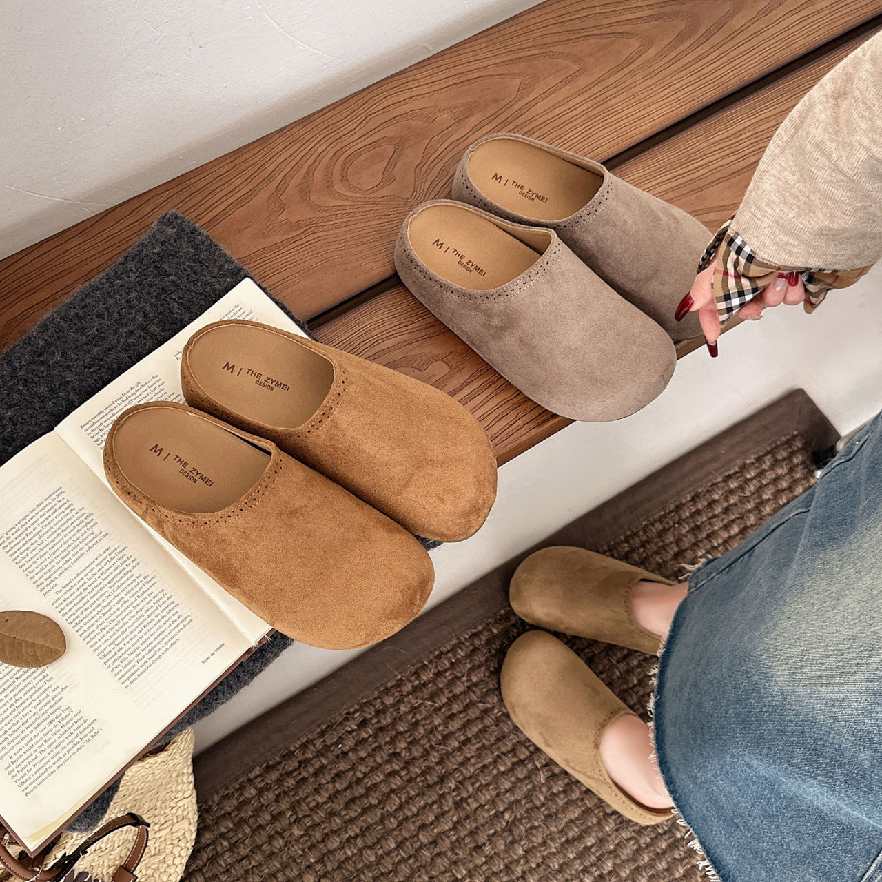 Damen Filz-Clogs Warm mit weichem Innenfutter