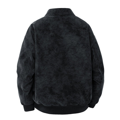 Herren Lederjacke Elegant Wildleder Schnitt Modern