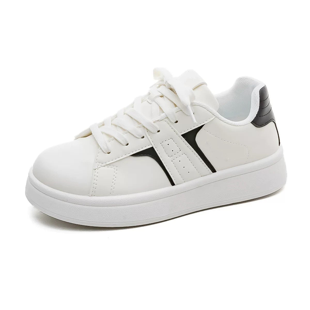 Damen Sneaker Modisch Sportlich Weiße