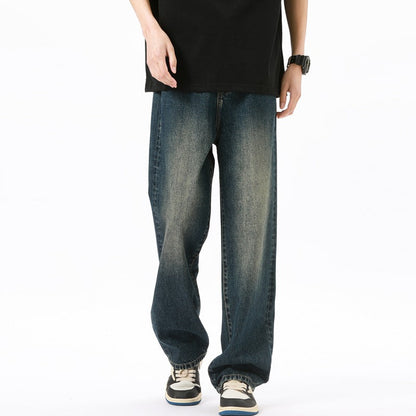 Herren Jeans Bequem Lässig Weite Passform