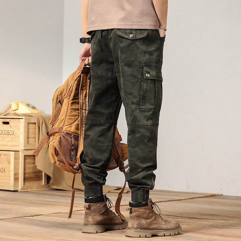 Herren Cargohose Camouflage Urban Style elastisch